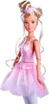 Simba 105733603 - Steffi Love Dancing Ballerina, Steffi come bambola ballerina con amico animale e gonna girevole, bambola da gioco 29 cm, da 3 anni