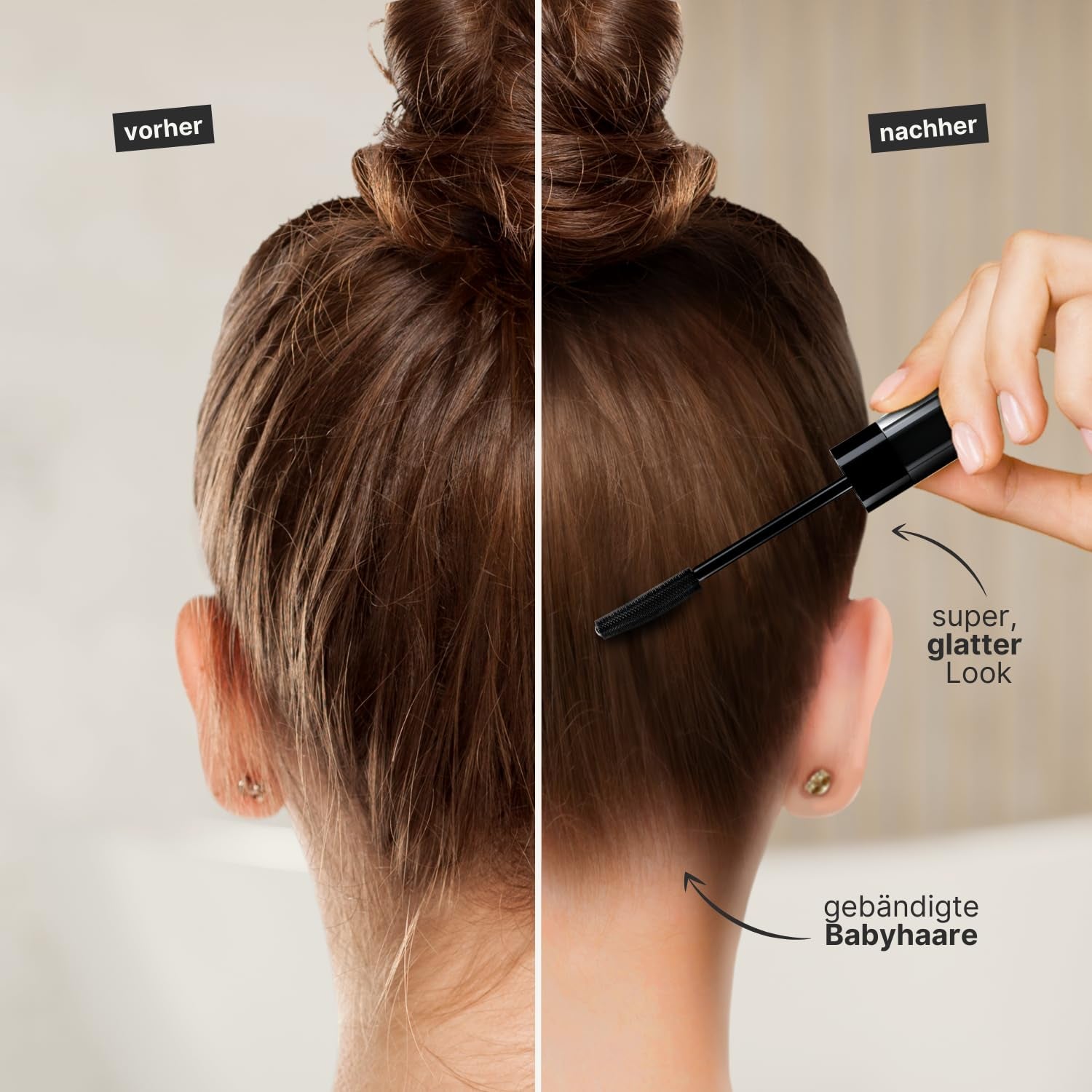 IMPERIO Hair Finishing Stick per capelli di bambini - Mascara premium per capelli di bambini per domare i capelli fini e spezzati - Tintura per capelli trasparente 12ml Naty Shop