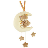 Carillon Fehn elefantino nella luna - ricamo "Glow-in-the-dark" con la canzone "The moon has rise" - peluche per addormentarsi - giocattolo per bambini in viaggio e a casa - da 0+ mesi Bebe Naty Shop Teddy in the Moon