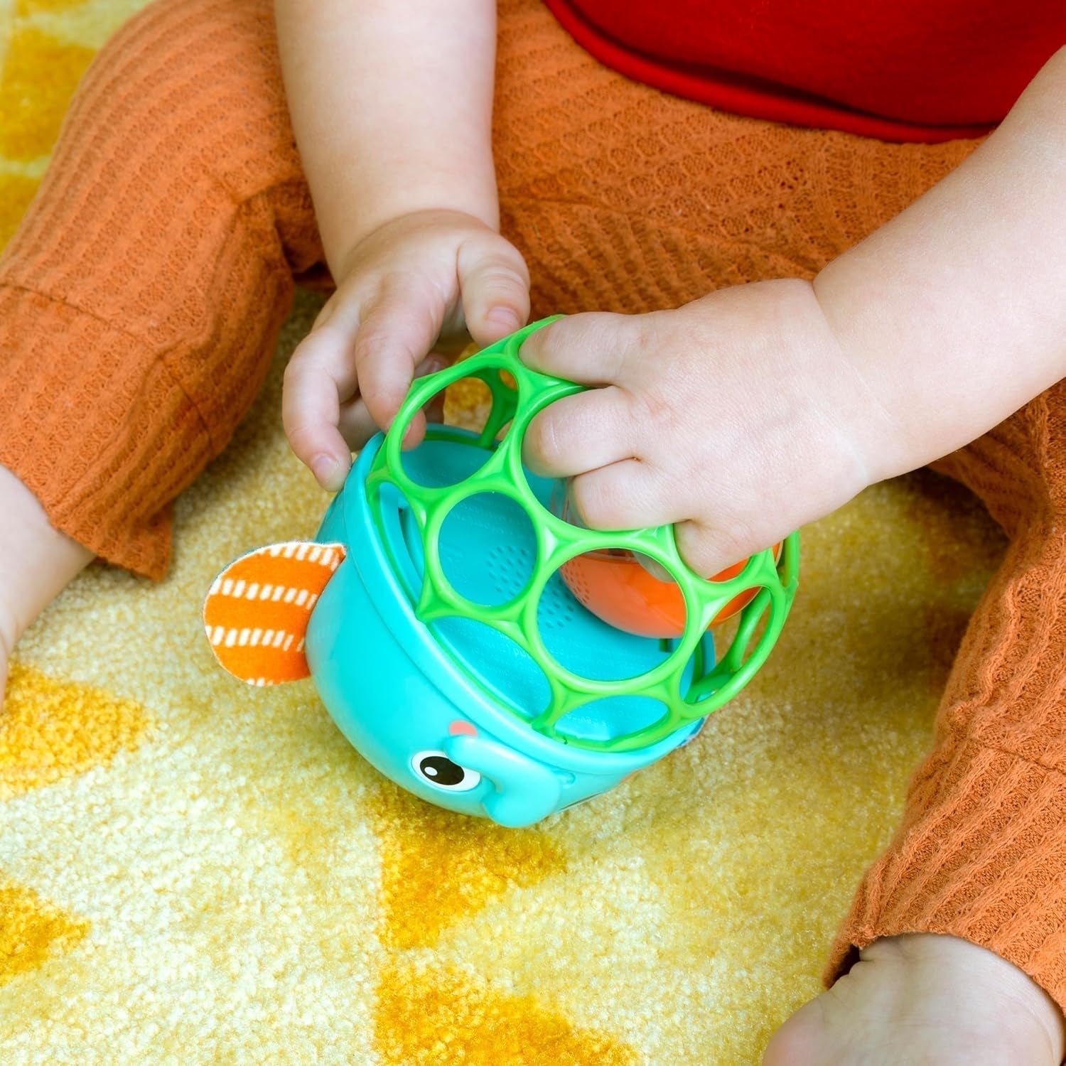 Bright Starts Giggle & Glow Campana che si illumina al buio Elefante giocattolo Oball facile da catturare Neonato+Giocattoli unisex per bambini Naty Shop