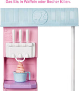 Serie Barbie You Can Be Anything, Gelateria, 1x bambola Barbie dai capelli biondi, macchina per il gelato, Barbie Play-Doh, accessori da forno, regalo per bambini, giocattolo per età 3+, HCN46