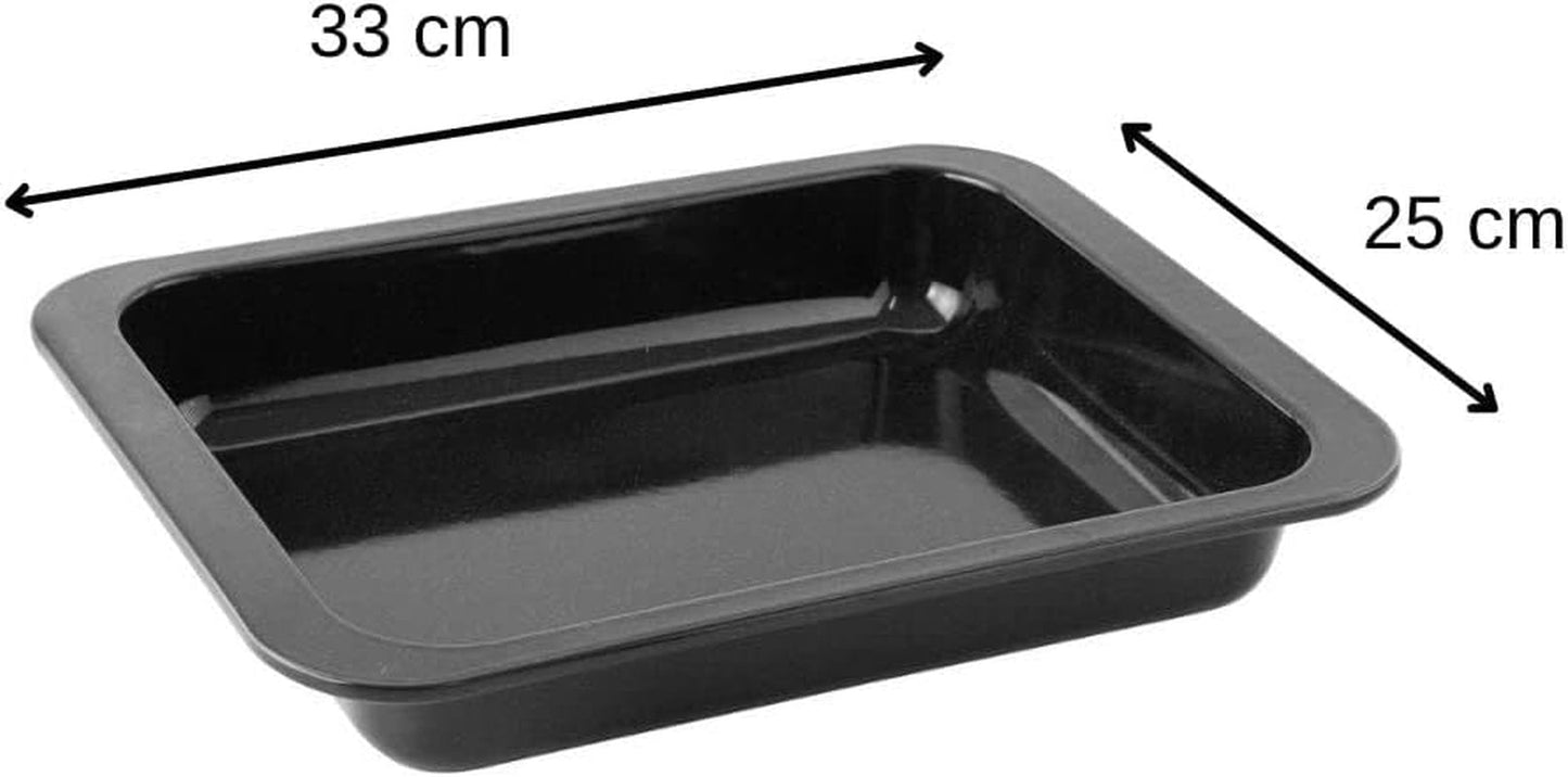 Zenker Ofenbackform (33 X 5 X 25 Cm) SPECIAL COOKING, Rechteckige Auflaufform Mit Enamelle-Versiegelung, Backform Mit Extra Hohem Rand (Farbe: Schwarz), Menge: 1 Stück Stampi e vassoi per cuocere Naty Shop