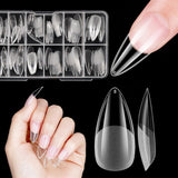 Unghie finte corte Ballerina 120 pezzi Colla su 12 misure Unghie artificiali corte Gel morbido Copertura completa Punte per unghie per unghie corte in gel S