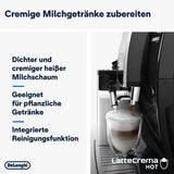De'Longhi Dinamica Plus ECAM 370.70.B Macchina per caffè espresso completamente automatica con sistema LatteCrema, cappuccino ed espresso, touch screen a colori TFT da 3,5 pollici e controllo app, funzione caffè, nero