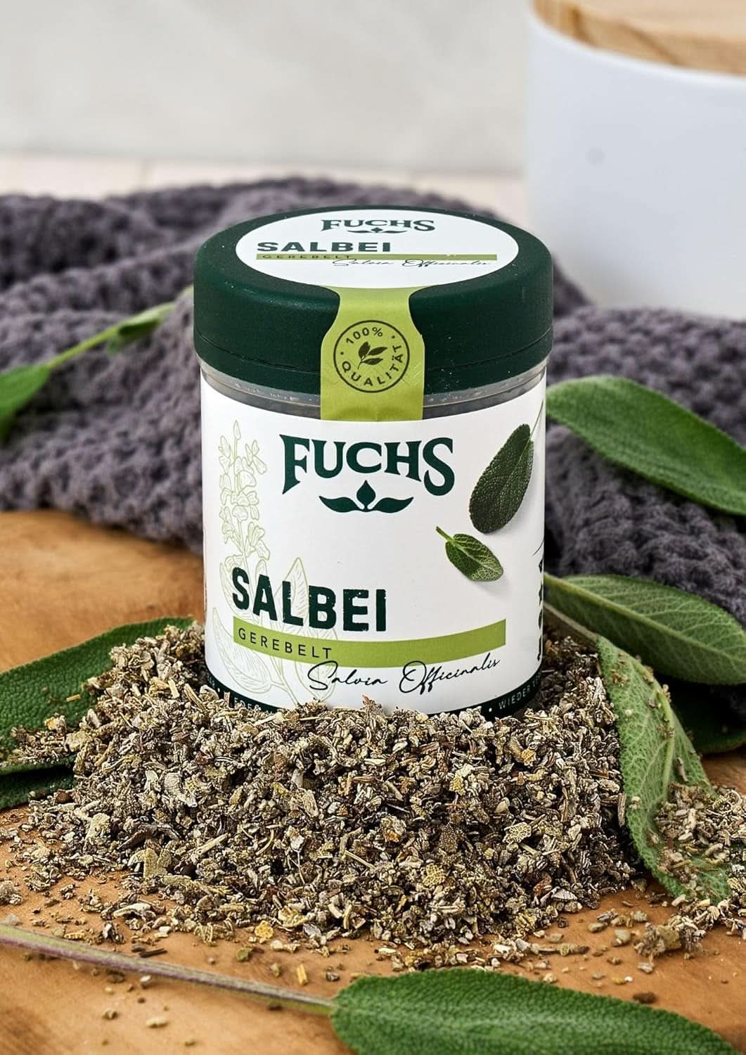 Fuchs, Salvia, Nota acida, delicatamente amaro per Ravioli o Gnocchi, 14 grammi Condimenti Naty Shop