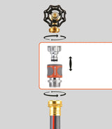 Gardena 39042-M Kit di avviamento rapido in metallo per tubi da giardino, raccordi rapidi e accessori in pochi secondi, 4 pezzi inclusi adattatori a prova di perdite per spina e presa