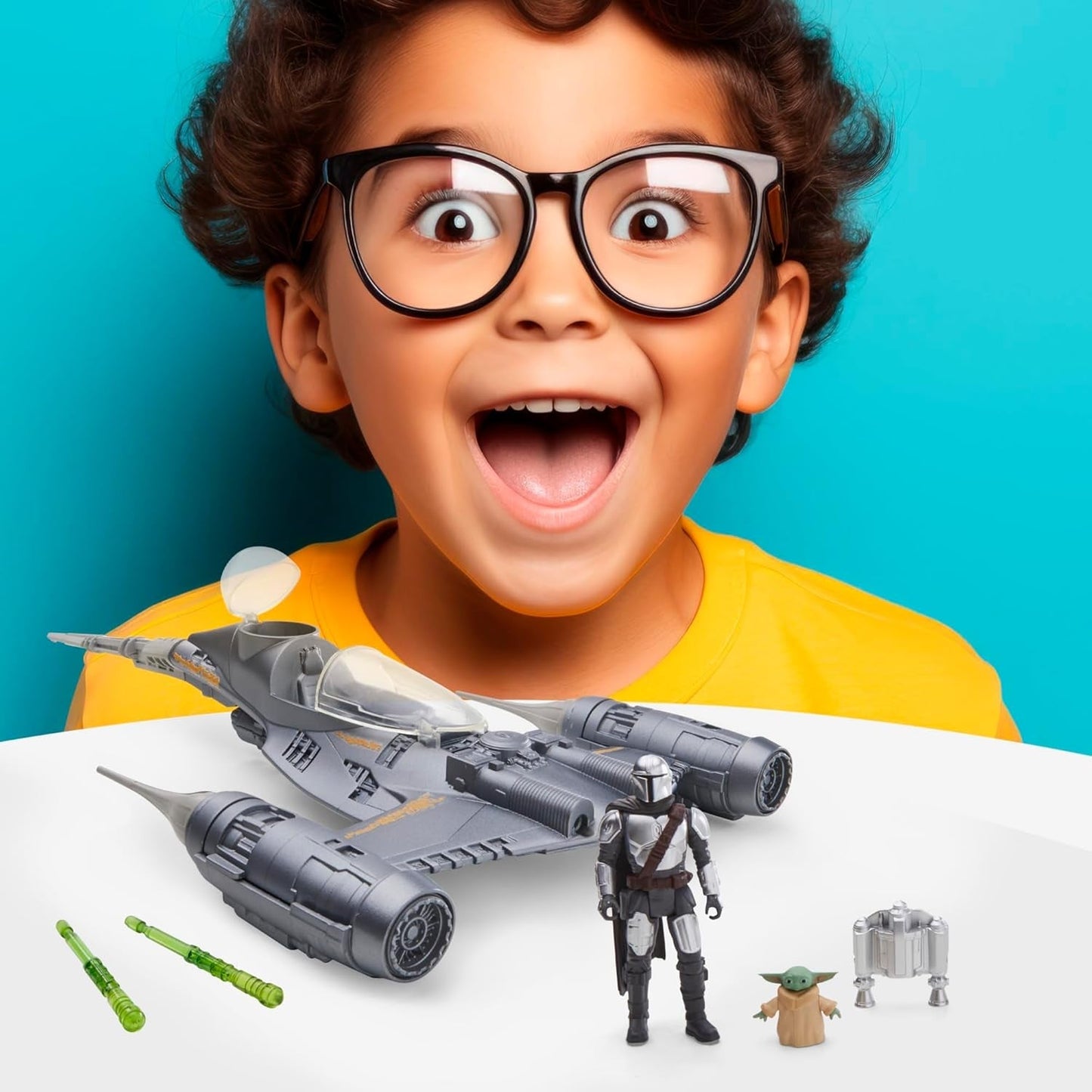 Star Wars Epic Hero Series N-1 Starfighter of the Mandalorian, grandi action figure e fantastici accessori per manovre emozionanti, emozionanti action figure regalo Naty Shop