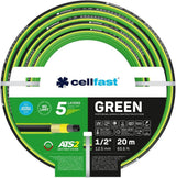 Tubo da giardino Cellfast GREEN ATS2, duraturo, flessibile, 5 strati, treccia incrociata ATS2, resistente ai raggi UV e alle alghe, senza metalli pesanti, 30 bar, -20/+60°C a breve termine, 3/4", 20m