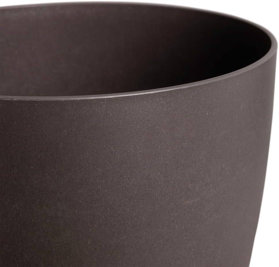 elho The Coffee Collection, pentola rotonda da interni, 18 cm, realizzata con fondi di caffè e plastica riciclata - marrone/marrone espresso
