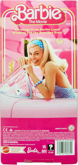 Barbie Doll The Movie Bambola con abito rosa e bianco e collana di margherite Margot Robbie Giocattolo da collezione per 3 anni HPJ96