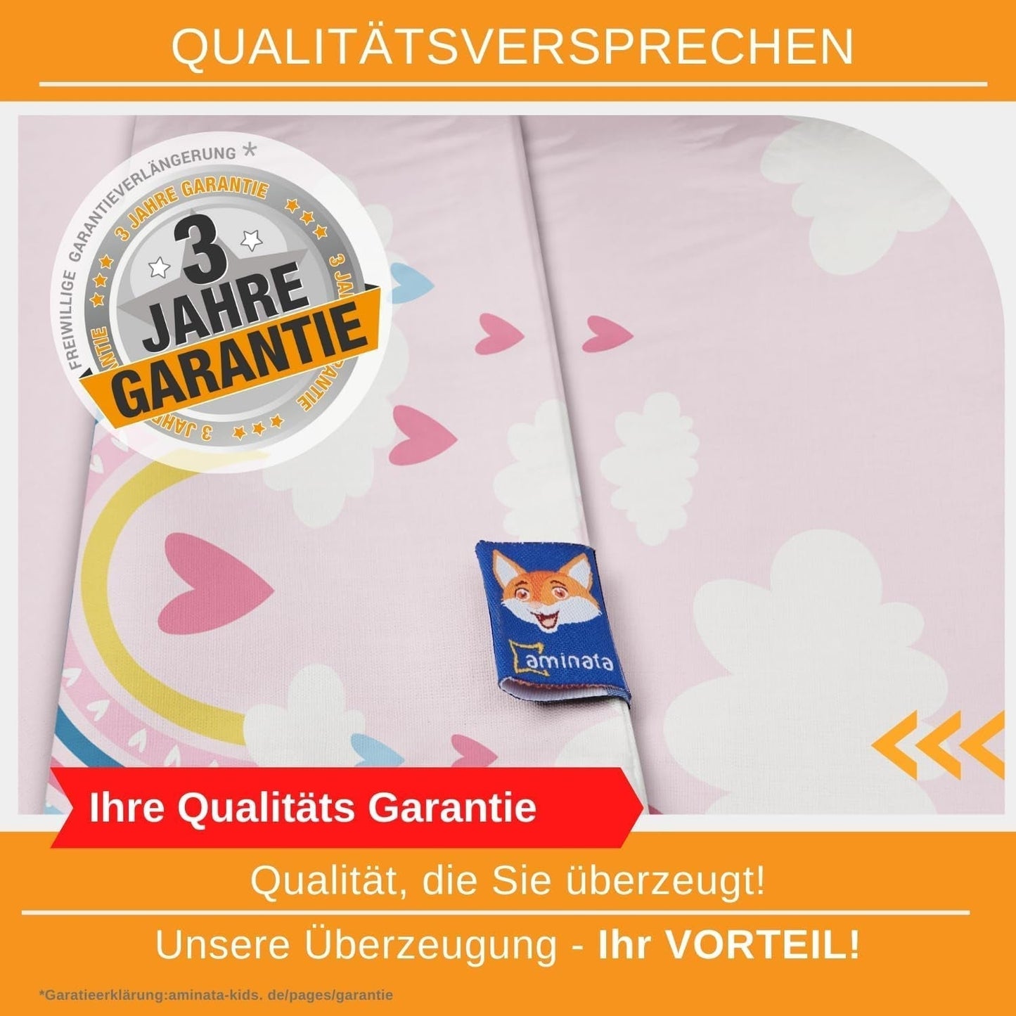 Aminata Kids Biancheria da letto per bambini, arcobaleno, reversibile Biancheria da letto - bambini Naty Shop
