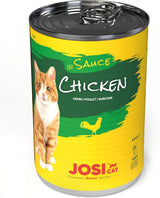 JosiCat Pollo in Salsa (12 x 415 g) | Adulto | Cibo umido premium per gatti adulti | Pollo in salsa | Vitamina D3 ed E | Realizzato da JOSERA | Cibo umido per gatti | Alimento completo | Confezione da 12
