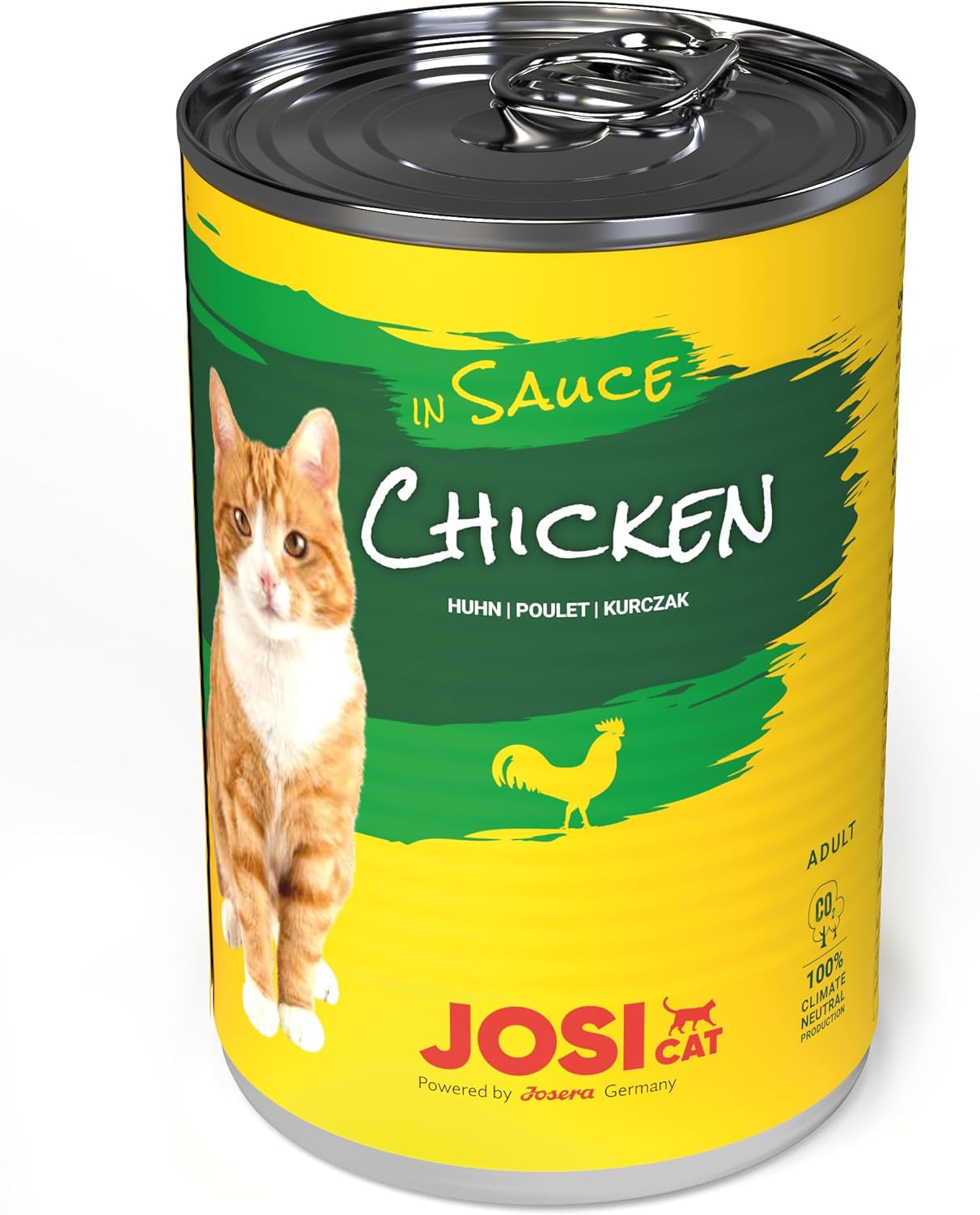 JosiCat Pollo in Salsa (12 x 415 g) | Adulto | Cibo umido premium per gatti adulti | Pollo in salsa | Vitamina D3 ed E | Realizzato da JOSERA | Cibo umido per gatti | Alimento completo | Confezione da 12