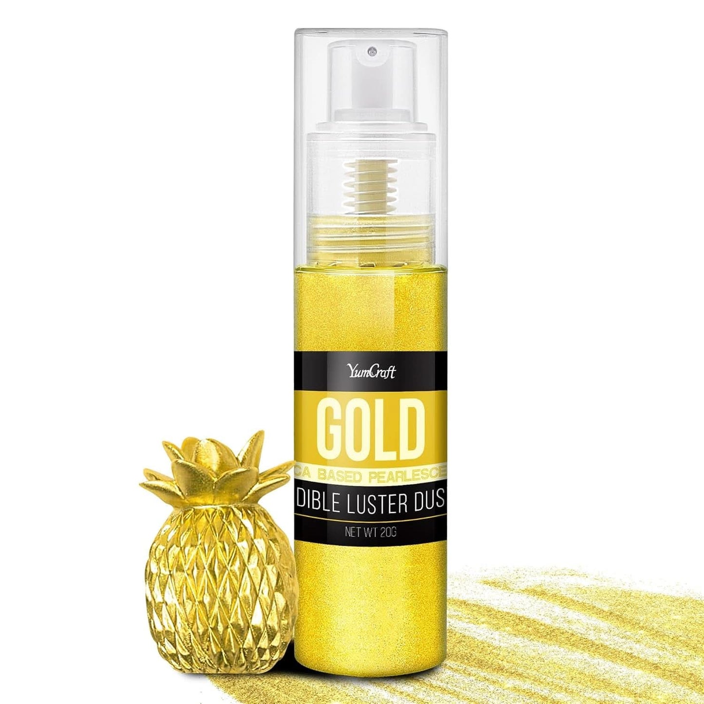 Spray commestibile glitterato, 20 grammi Naty Shop Gold