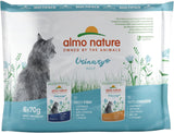 Almo Nature Functional Urinary Help - Alimento umido per gatti adulti al gusto di pesce e pollo - Supporta la salute delle vie urinarie - 6 buste da 70 g ciascuna