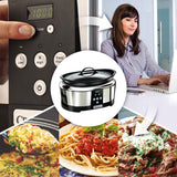 Crockpot, Slow Cooker elettronico, 5,7 L (5-6 persone) Slow Cooker Naty Shop