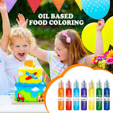 Colorante alimentare liposolubile - Colorante alimentare a base di olio nei colori dell'arcobaleno per cioccolato, dolci, torte, dolci - Colorante alimentare concentrato per decorare torte, crema al burro, fondente - 12 g ciascuno