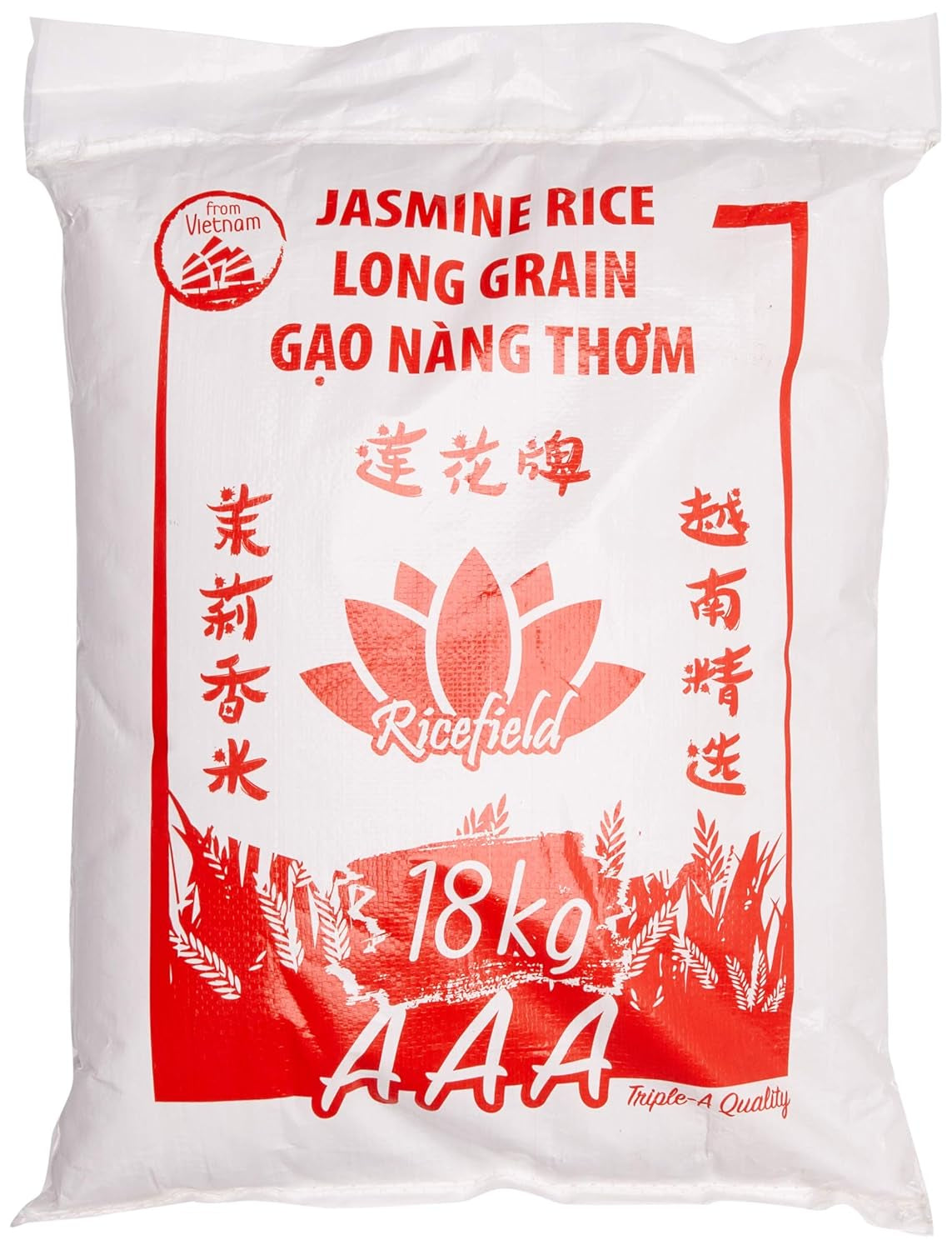 RICEFIELD Jasmine 100% riso a chicco lungo, 1 kg