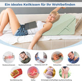 Cuscino a cuneo regolabile per bambini, cuscino da lettura in schiuma ad alta densità per letto e divano, cuscino ergonomico per la testa del letto a cuneo per apnea da reflusso notturno, cuscino per le gambe/cuscino per la schiena per il gioco e la lettura (Verde)