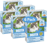 Bozita Tetra Pezzi sterilizzati in salsa al carbone - 6 x 370g Cibo umido per gatti senza cereali e senza zucchero - non OGM, con 8,5% di proteine ​​e 4,5% di grassi - di alta qualità ed estremamente gustoso