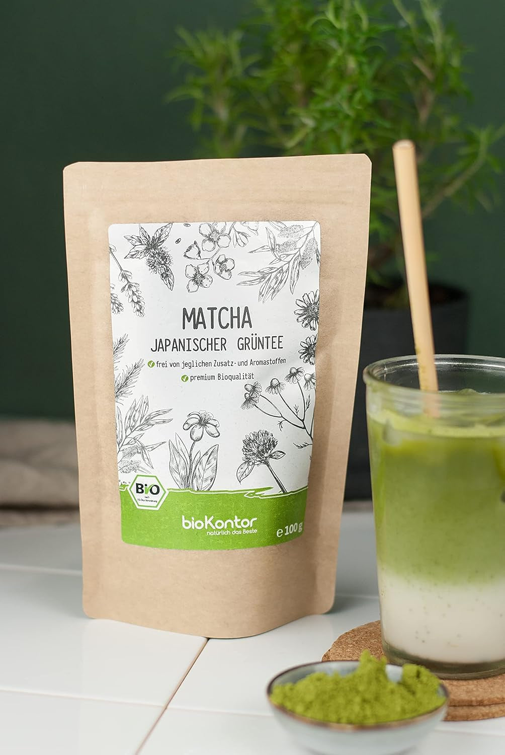 Polvere Matcha BIO 100 g I Senza additivi - 100% naturale I Tè Matcha giapponese premium I Tè verde in polvere di