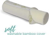 Rotolo per collo in schiuma di viscoelastica Milliard con rivestimento lavabile, Certificato Oeko-Tex, Durezza media, 10X43 cm, Perfetto per le allergie, Cuscino da viaggio, Cuscino per collo rotondo, Rullo di posizionamento, Rullo per ginocchia Cuscini ortopedici cervicali Naty Shop