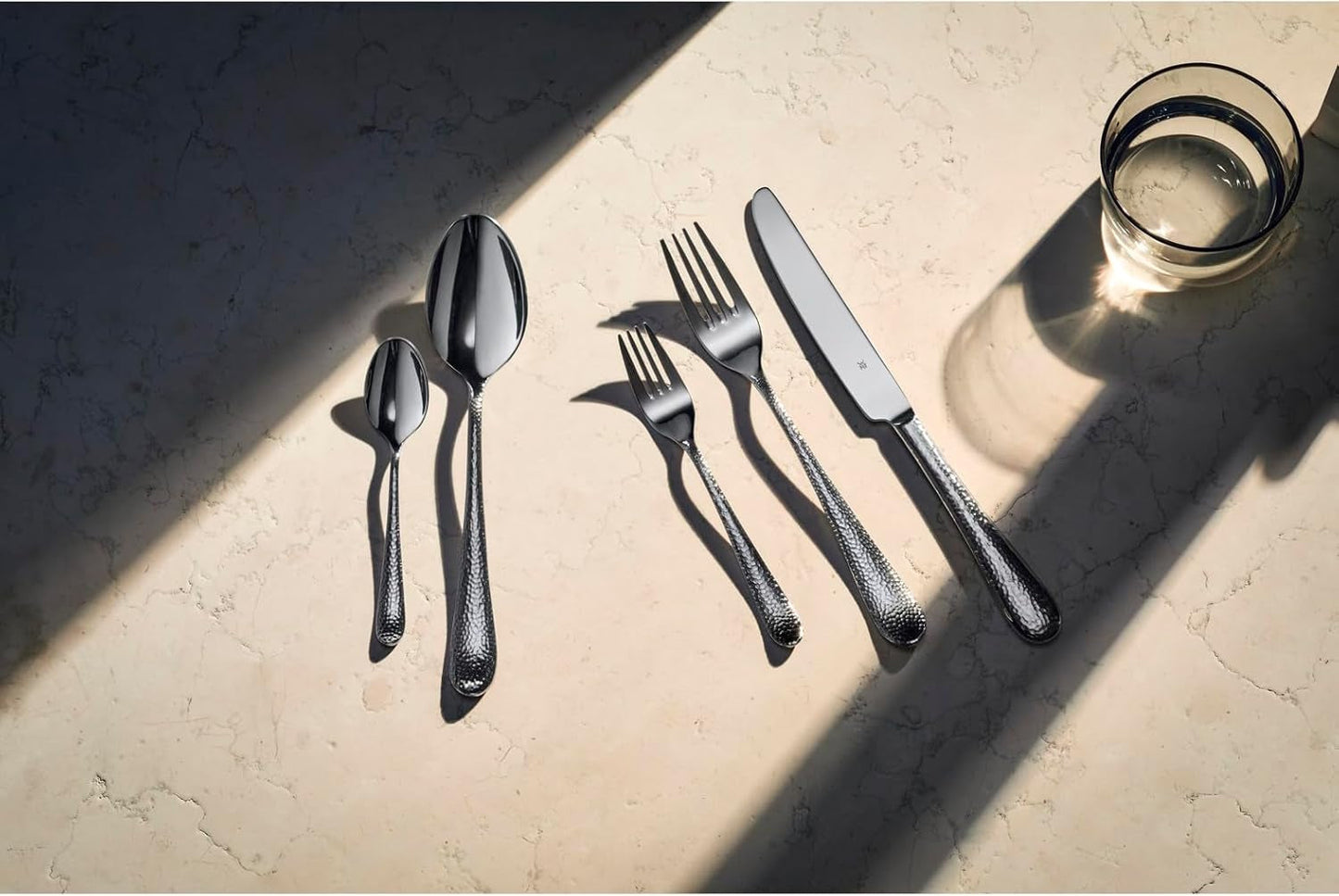 WMF Servizio posate Sitello per 6 persone, Cromargan, set posate 30 pezzi, coltelli monoblocco Kitchen Naty Shop