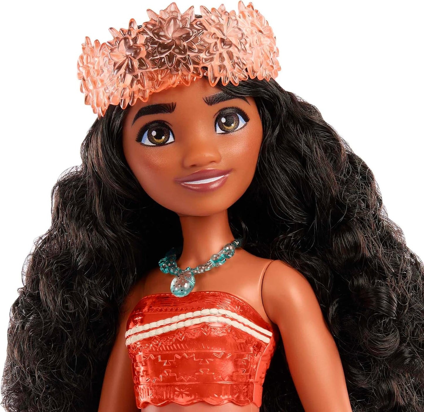 Mattel DISNEY Vaiana - Bambola alla moda articolata con vestito glitterato, fascia per capelli e collana staccabili, per bambini dai 3 anni in su, HPG68