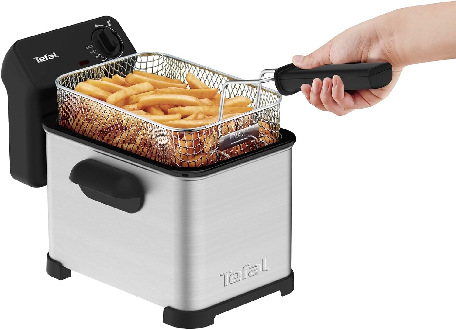 Tefal Family Pro Access 4.0L, 3000 Watt, semiprofessionale, con olio, serbatoio olio estraibile, tecnologia a zona di raffreddamento Elettrodomestici Naty Shop
