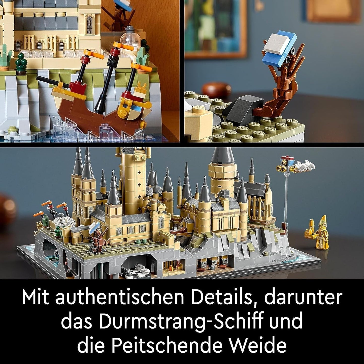 Castello di Hogwarts LEGO Harry Potter con le ali del castello - set da collezione per adulti comprendente torre principale e torre astronomica, camera dei segreti e minifigure dell'architetto - regalo per donne - 76419 Set da costruzione Besuche den LEGO-Store