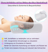 Cuscino antirughe Hydomi Cuscino di bellezza antietà 2 in 1 Cuscino di supporto per il collo ortopedico Cuscino per dolori al collo e alle spalle Cuscino in memory foam per mantenere la testa dritta Cuscini ortopedici cervicali Naty Shop