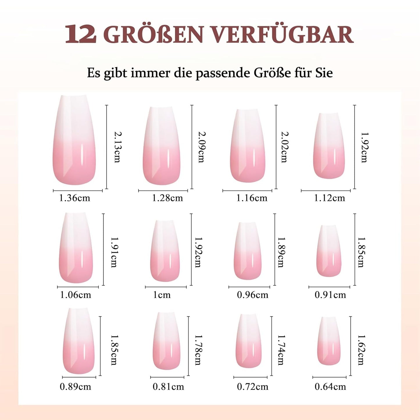 Set unghie finte ballerina - 240 pezzi di delicato rosa lilla per unghie finte, colla a copertura totale su unghie finte, set di punte per unghie finte per manicure e nail art per donne e ragazze (rosa lavanda)