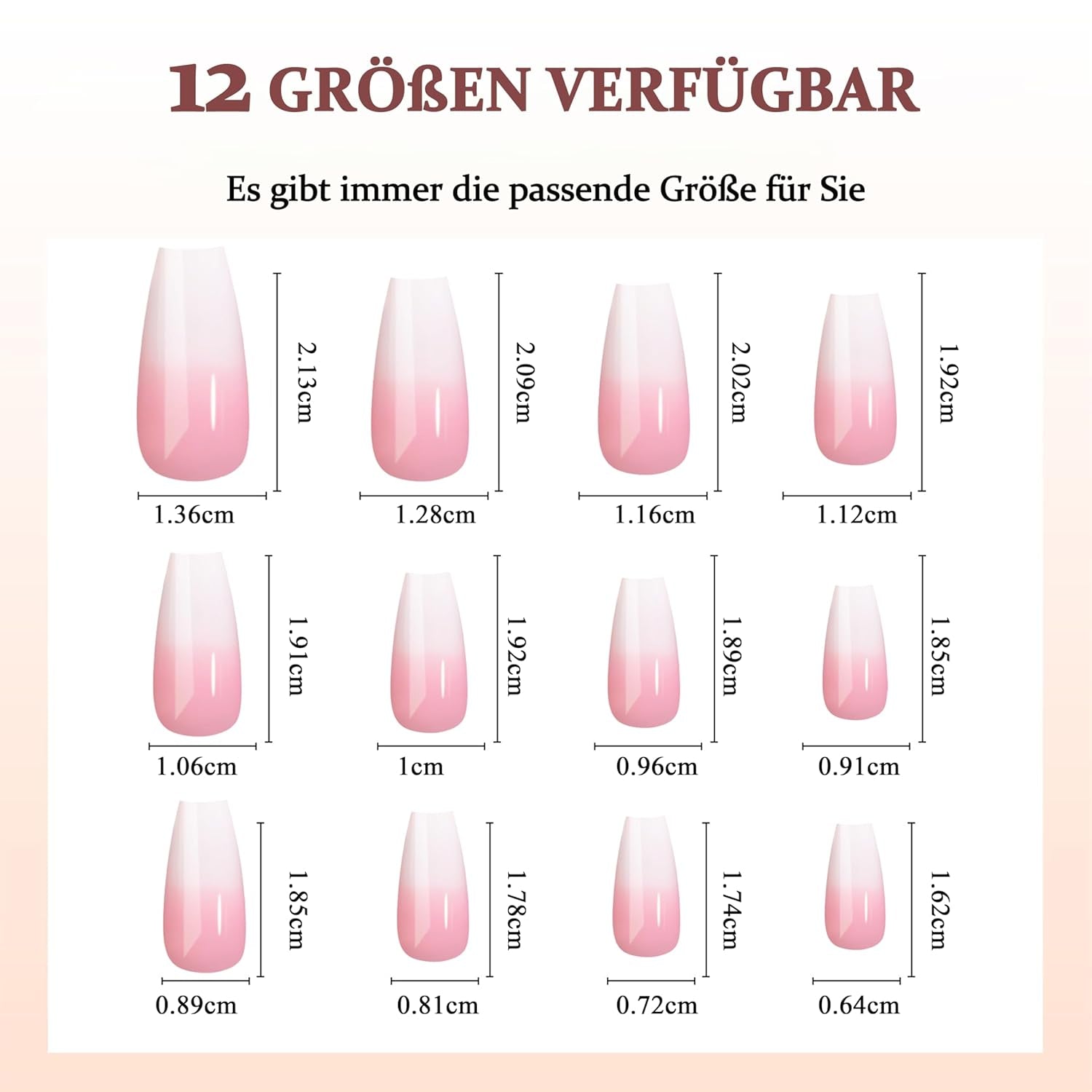 Set unghie finte ballerina - 240 pezzi di delicato rosa lilla per unghie finte, colla a copertura totale su unghie finte, set di punte per unghie finte per manicure e nail art per donne e ragazze (rosa lavanda)