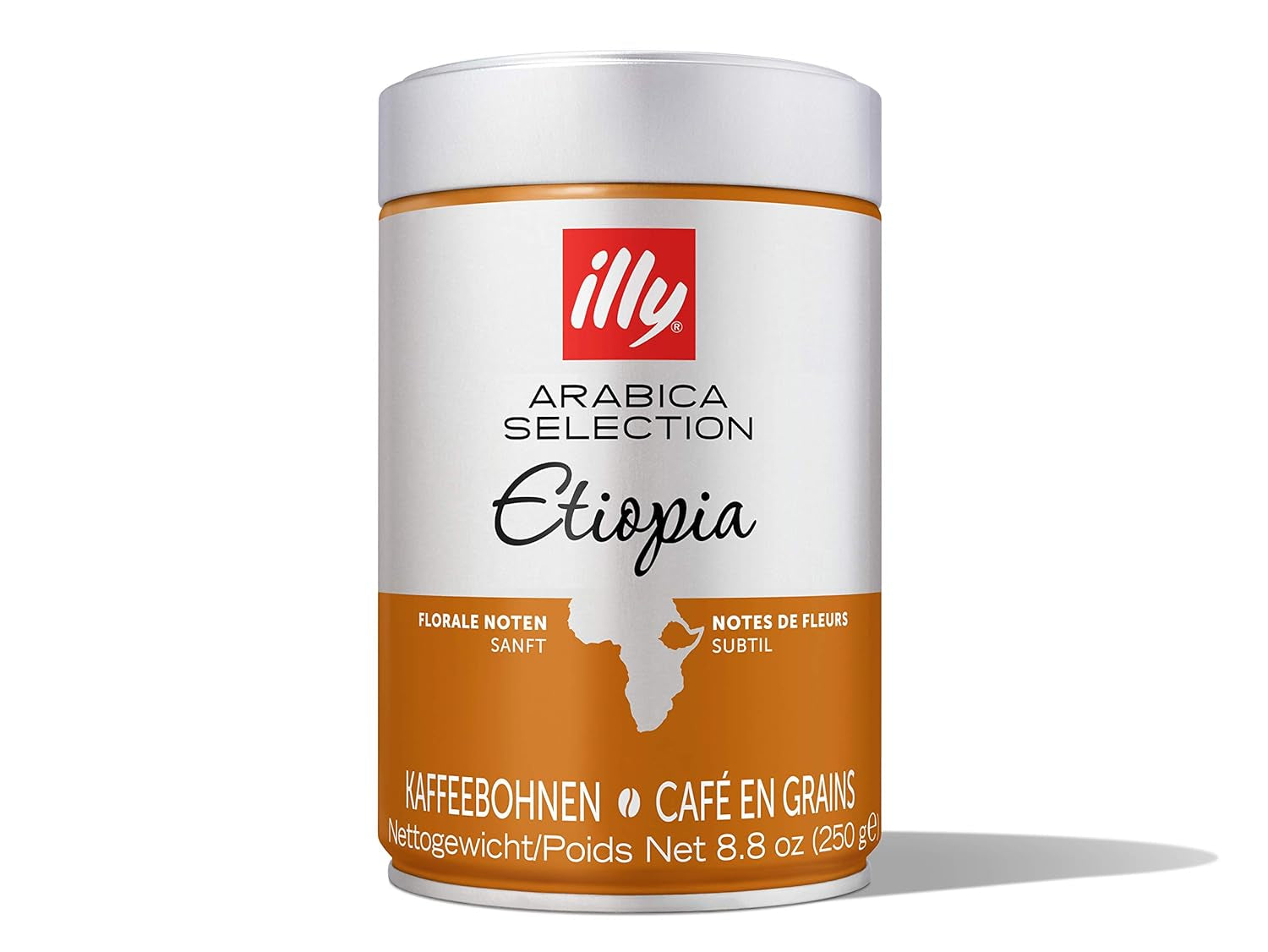 Caffè Illy, espresso in grani dalla Selezione di Arabica dell'Etiopia - confezione contenente 2 dosi da 250g cadauna