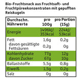 FRECHE FREUNDE Gelatine di frutta bio, lecca lecca di mela, lampone e riso, snack dolce alla frutta per bambini, senza glutine, vegano, confezione da 20 (20 x 30 g)