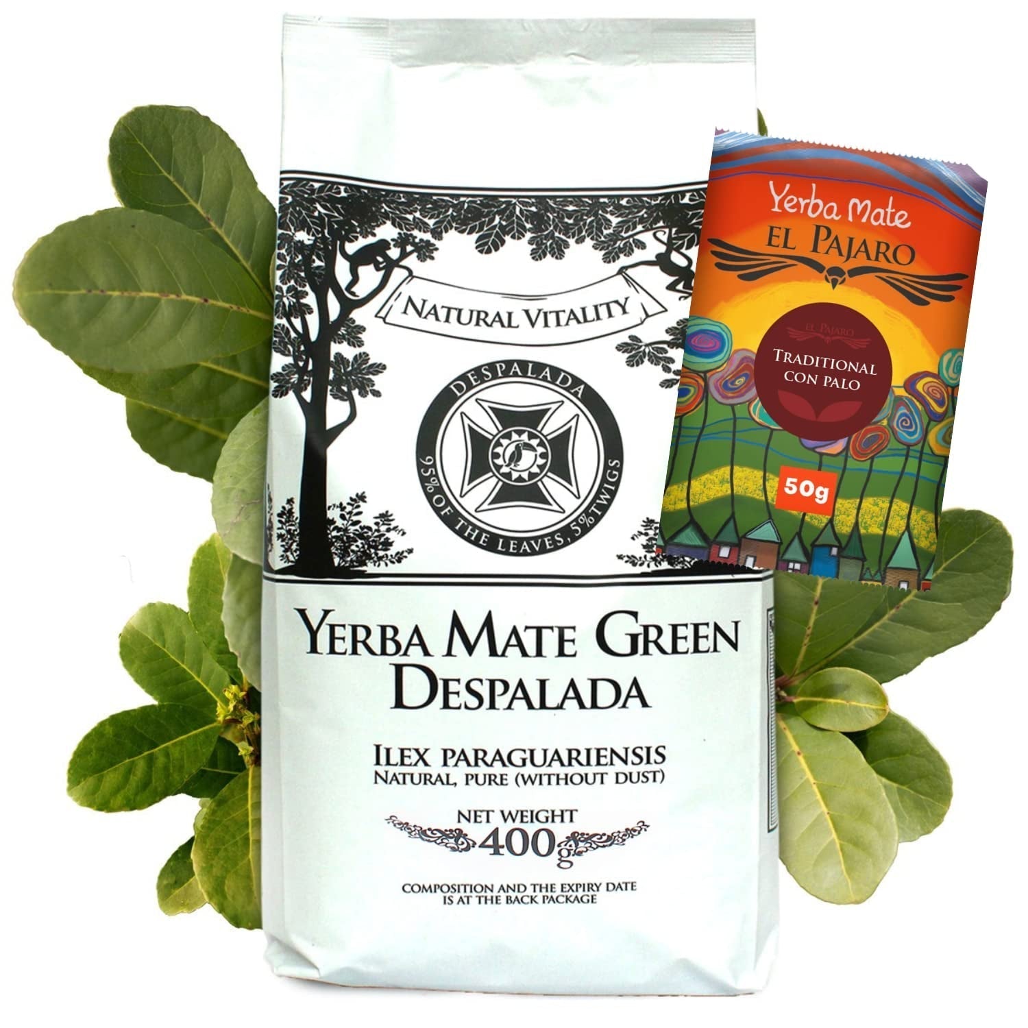 Yerba Brazil Despalada 1 kg ● Tè mate essiccato all'aria dalle foglie di mate ● Mate paraguaiano naturale 50 g ● Aroma naturale del tè mate ● Tè yerba mate senza additivi ● Tè mate sfuso