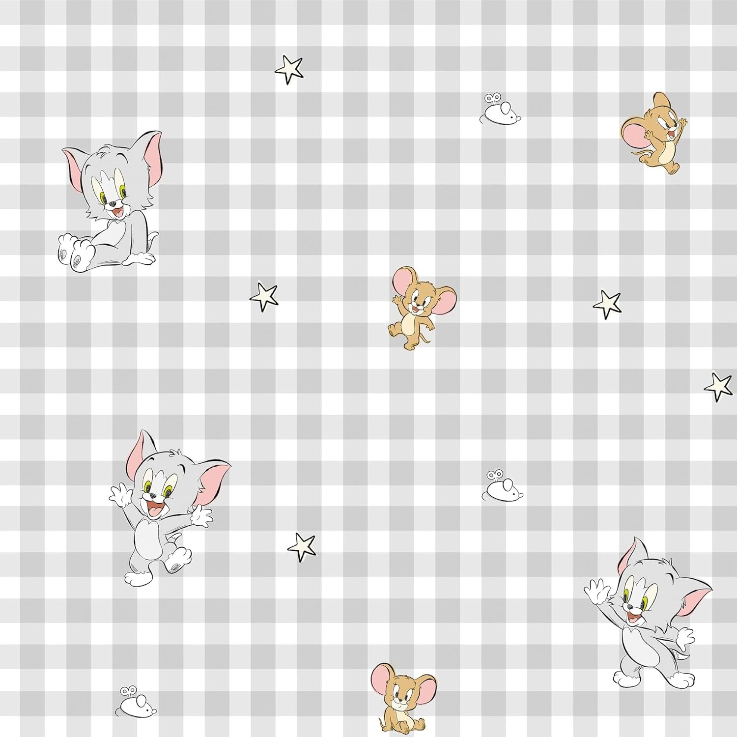 Non ancora Trapunta 100% cotone, fantasia Tom Jerry Vichy, per letti larghi 90 cm (90 X 200 cm) Trapunte e trapunte Naty Shop