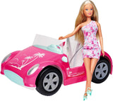 Simba Steffi Love Beach Car Doll in fantastico outfit estivo con passeggino da spiaggia 29 cm, dai 3 anni in su