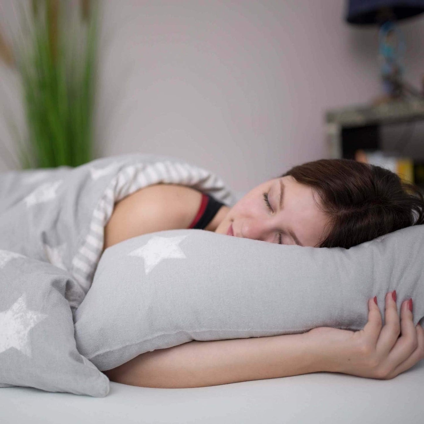 Cuscino Genius, cotone, eazzzy 40x80 cm - cuscino ortopedico per un sonno ristoratore, in fibra di latte con aloe vera - adatto per chi soffre di allergie, con supporto, cuscino per il collo certificato Oeko-TEX, bianco, A19202