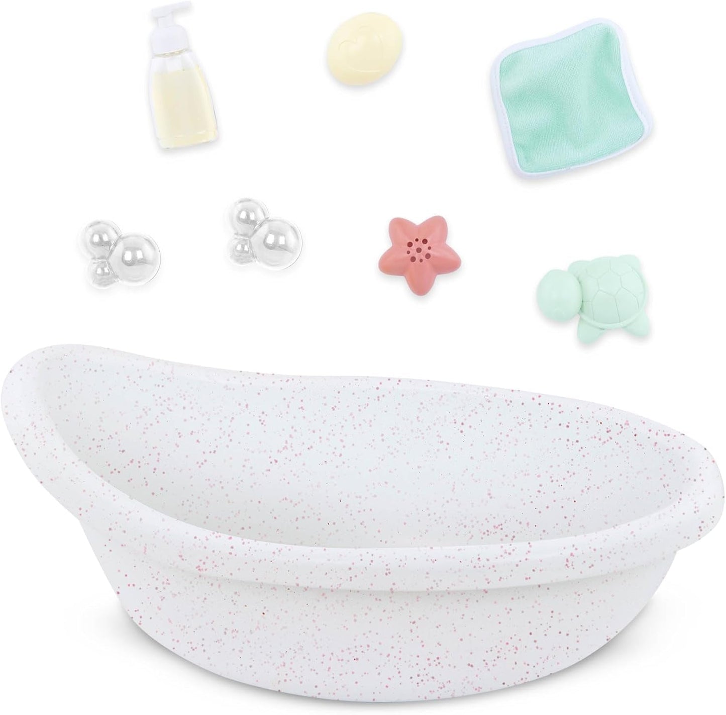 LullaBy – Vasca da bagno per bambole – Set da bagno – Giocattolo da bagno – Accessori per bambole – Giochi acquatici realistici – Bambini 2+