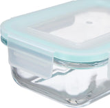 Relaxdays Contenitori in Vetro con Coperchio, Set da 6, 370ml, Contenitori per Alimenti, Coperchio in Plastica, Chiusura Ermetica, Barattolo di Vetro, Scatole Trasparenti per Alimenti Naty Shop