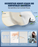 Cuscino per il collo Cuscino ortopedico per dolori al collo Cuscino in memory foam Cuscino ergonomico per un supporto ottimale Cuscino di supporto per il collo per supporti laterali per schiena e addominali Cuscini ortopedici cervicali Naty Shop
