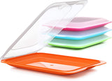 TATAY Fresh Slicer Box Set da 4, senza BPA, riutilizzabile, impilabile, lavabile in lavastoviglie e MWO, colori casuali. Misura 17 cm x 3,2 cm x 25,2 cm Scatole per alimenti Naty Shop Contenitore per salsicce - Set di 4