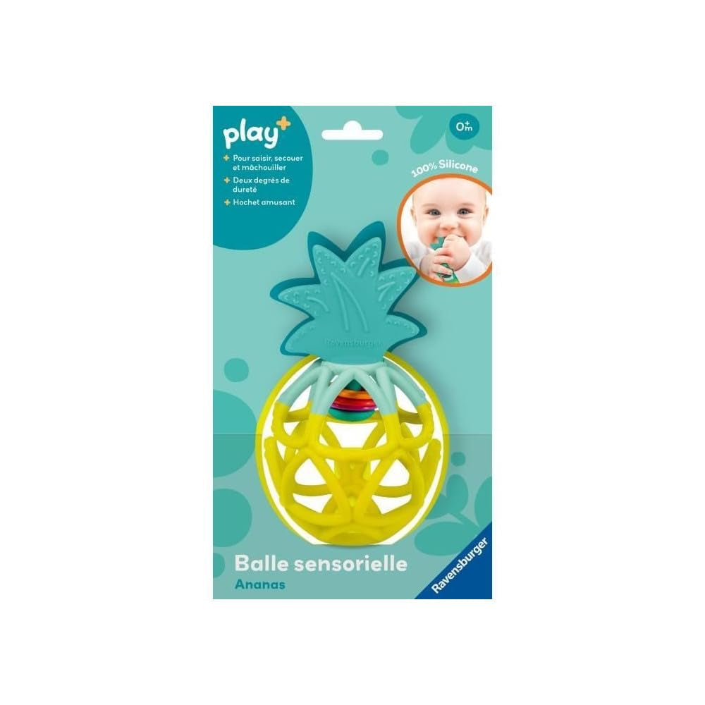 Ravensburger Play + 34013 Palla sensoriale, ananas, giocattolo per bambini dai 6 mesi, versione francese Baby Toys Naty Shop