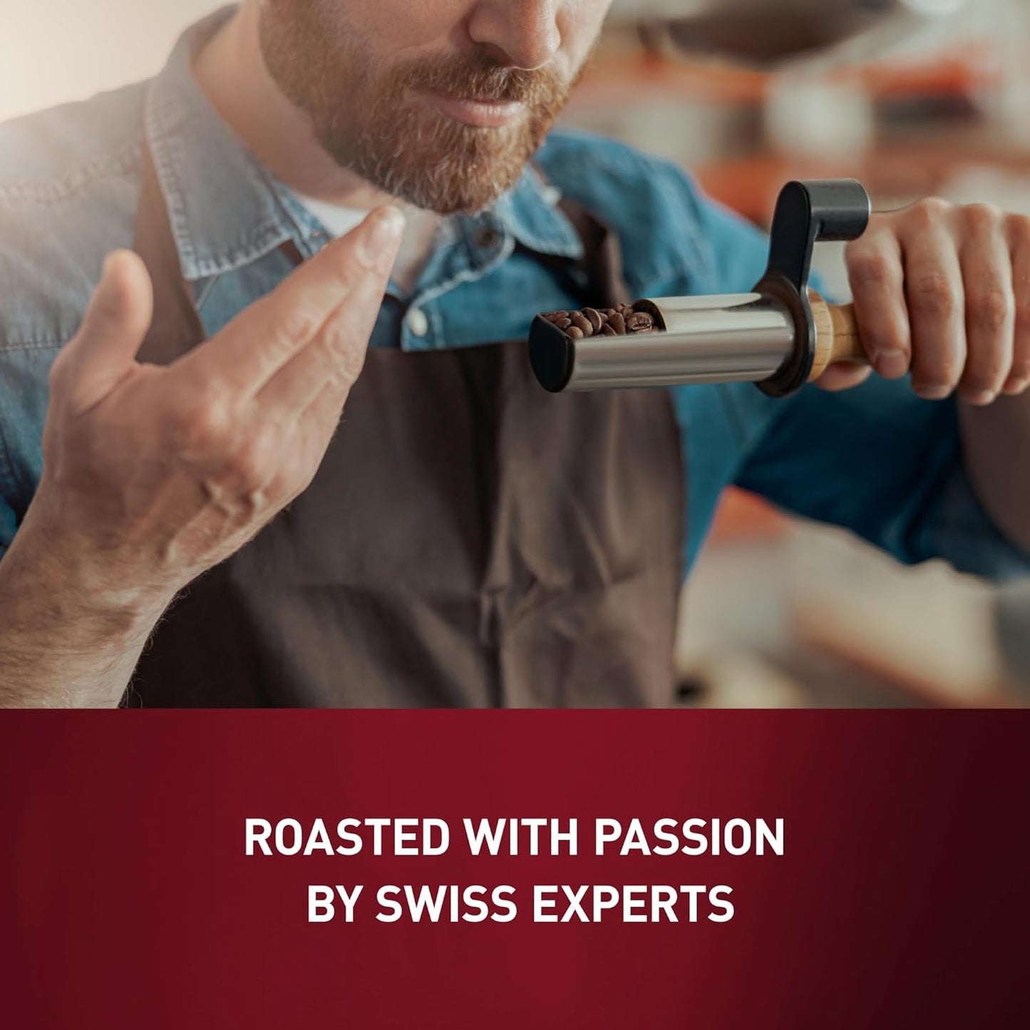 Schwiizer Schüümli Crema Mild, chicchi di caffè 100% Arabica fini, armoniosi e delicati, ideale per macchine espresso automatiche, forza 2/5, tostatura chiara, Rainforest Alliance, 1kg