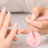 Nail Art Liner-Brush 5-Teiliges Gel-Nagellack-Malerei-Nagel-Punkt-Zeichnungs-Werkzeug Für Lange Linien Kunst-Design-Stift-Set Metallgriff Nail-Art-Design-Binsel Für Frauen