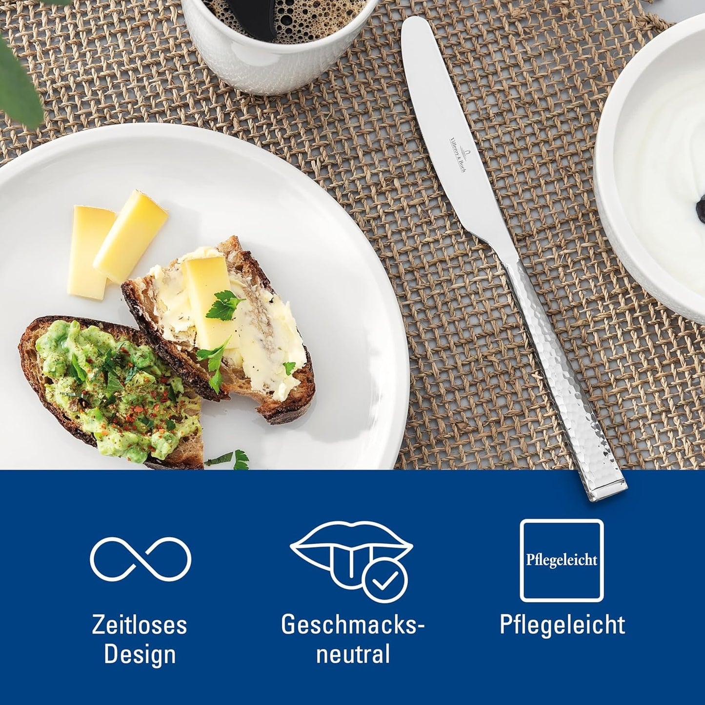 Villeroy & Boch Servizio posate Blacksmith per un massimo di 6 persone, 24 pezzi, acciaio inossidabile