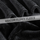 Coperta accogliente soffice coperta in pile 130 x 150 cm Coperte da letto Coperta da divano Grandi coperte morbide e copridivano per adulti Copridivano caldi lavabili in lavatrice Letti e coperte nere Good Nite