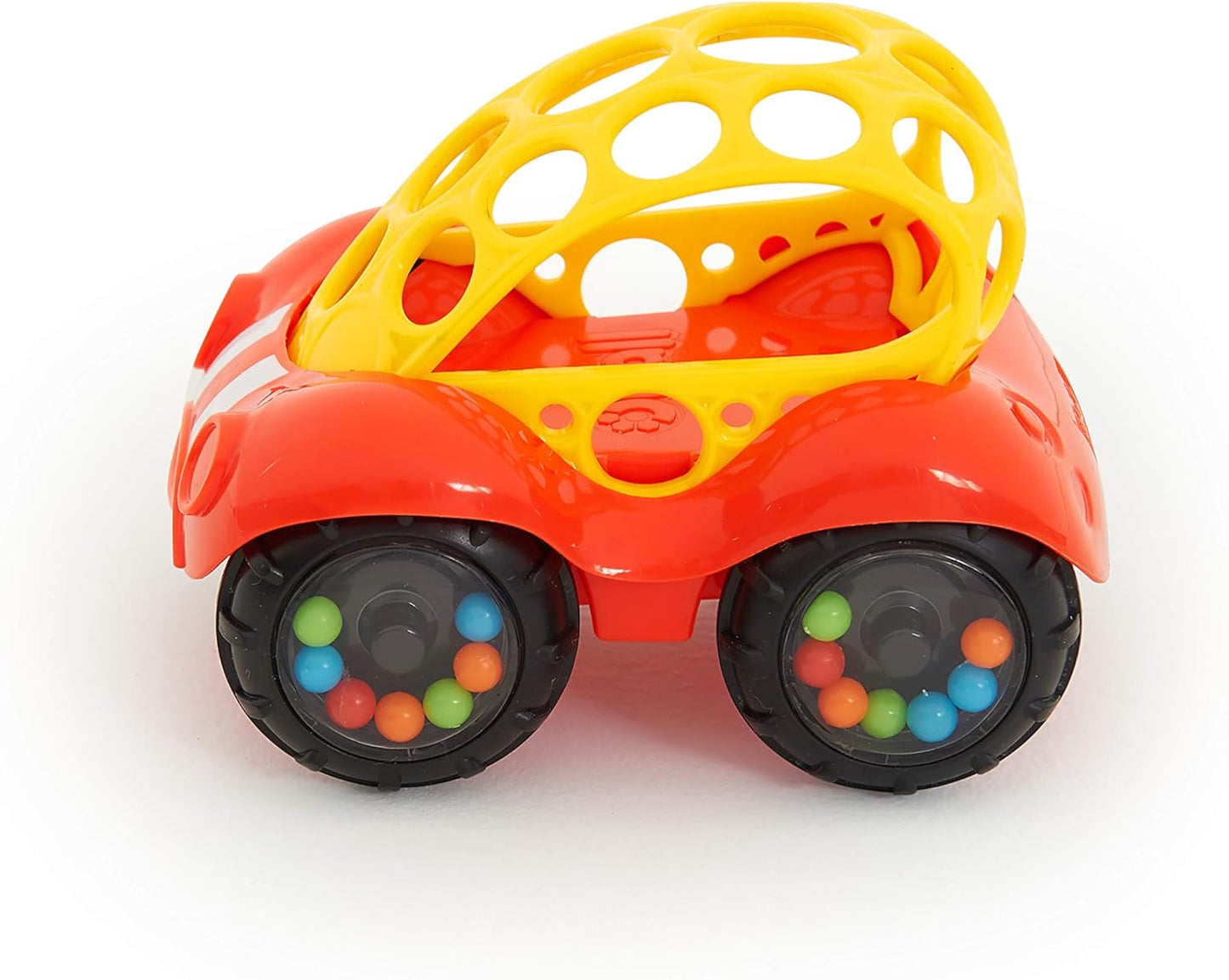Bright Starts Oball Sonaglio Macchinina Giocattolo per attività motoria per neonati e bambini piccoli a partire da 3 mesi 1 pezzo Colore casuale Blu o Rosso Giocattoli per bambini Naty Shop