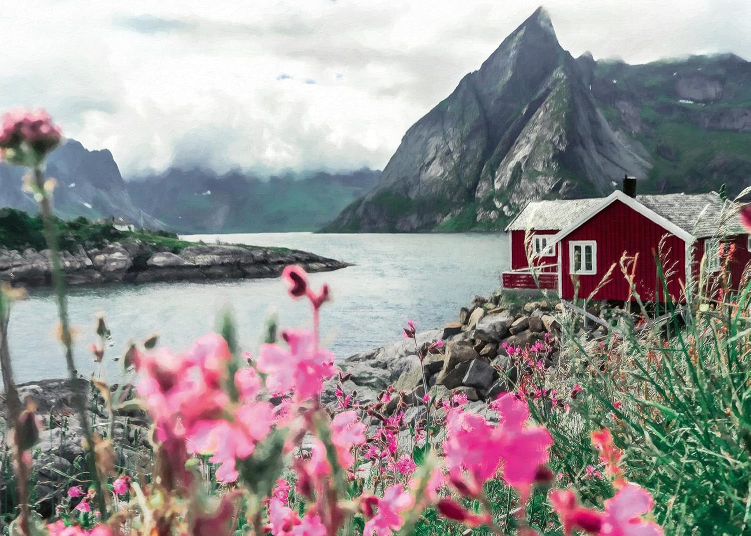 Ravensburger Puzzle Scandinavian Places 16740 - Reine, Lofoten, Norvegia - Puzzle da 1000 pezzi per adulti e bambini sopra i 14 anni Puzzle Naty Shop Vecchio design